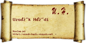 Uzsák Hédi névjegykártya